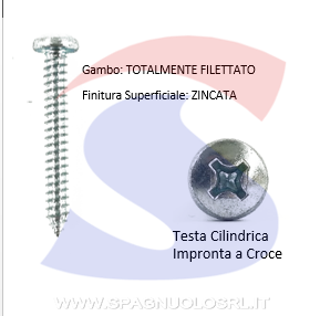 VITI AUTOFIL ZN 3,9X38 A TESTAPIANA ZINCATA CILINDRICA - AMBROVIT 17036