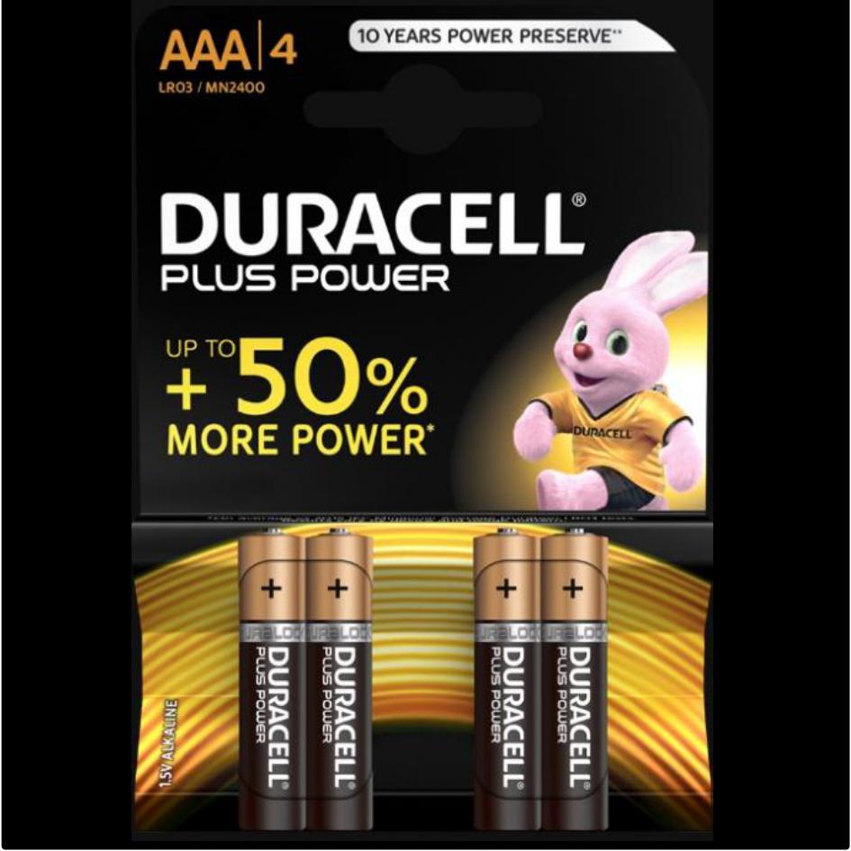 Batterie Alcaline PLUS POWER AAA 1,5 V - DURACELL MN2400/8
