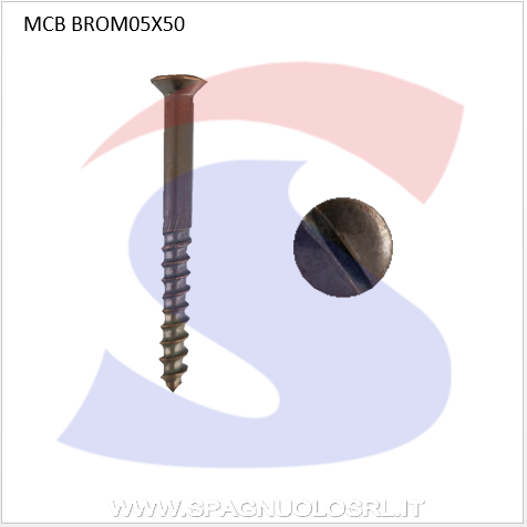 VITE PER LEGNO M05X50 A TS CONIMPRONTA A TAGLIO BRONZATA - VITI BROM05X50