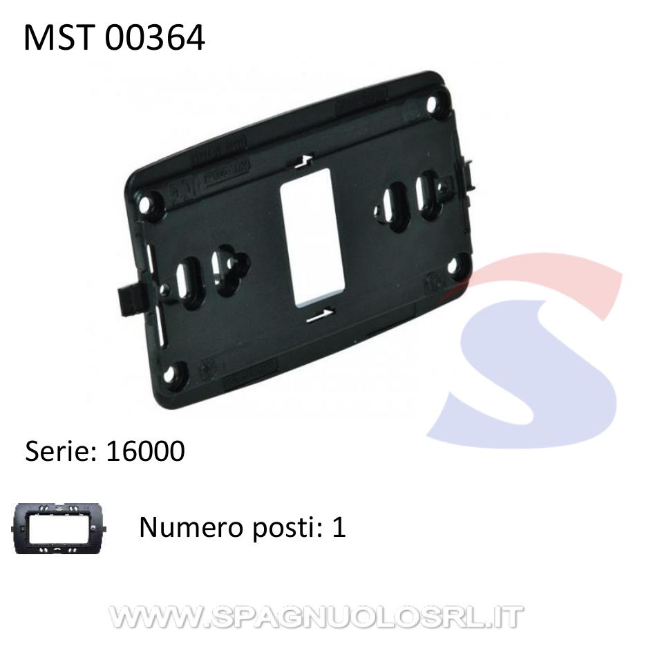 Supporto in plastica 1 modulo con graffette serie "16000" - MASTER 00364
