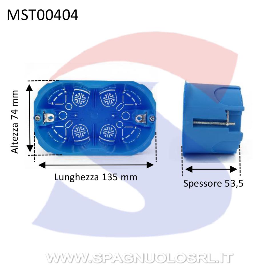 Cassetta portafrutti da incasso 135x74x53,3mm 4 posti - MASTER 00404