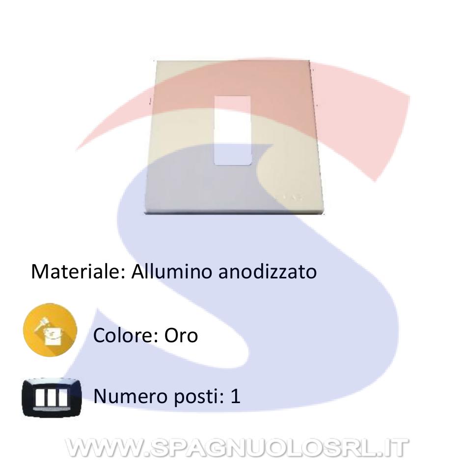 Placca 1 posto color Oro della serie 8000 - VIMAR 08605