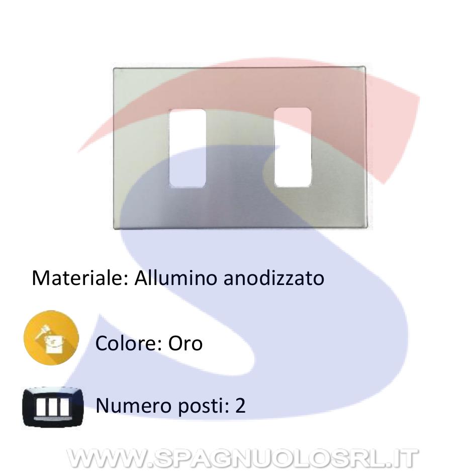 Placca 2 posti color Oro della serie 8000 - VIMAR 08636
