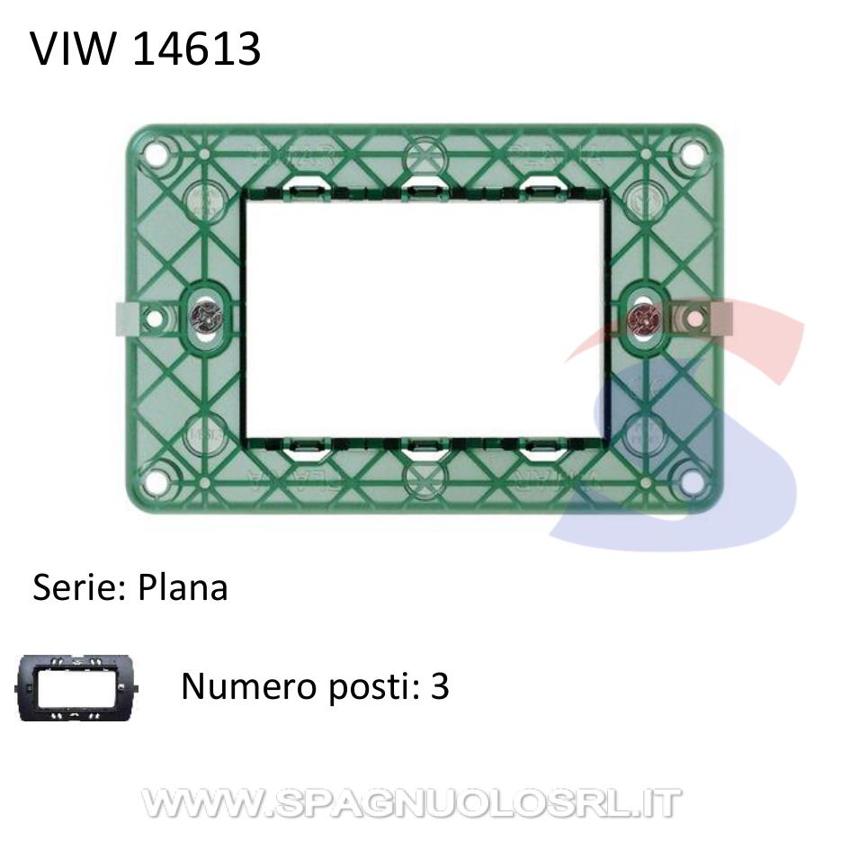Supporto Vimar 3 moduli con viti serie "Plana" - VIMAR 14613