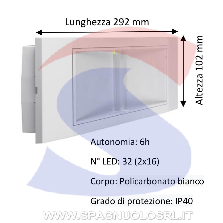 Lampada di emergenza Led 24 W Luce Fredda 6.000° - BEGHELLI 1499/24