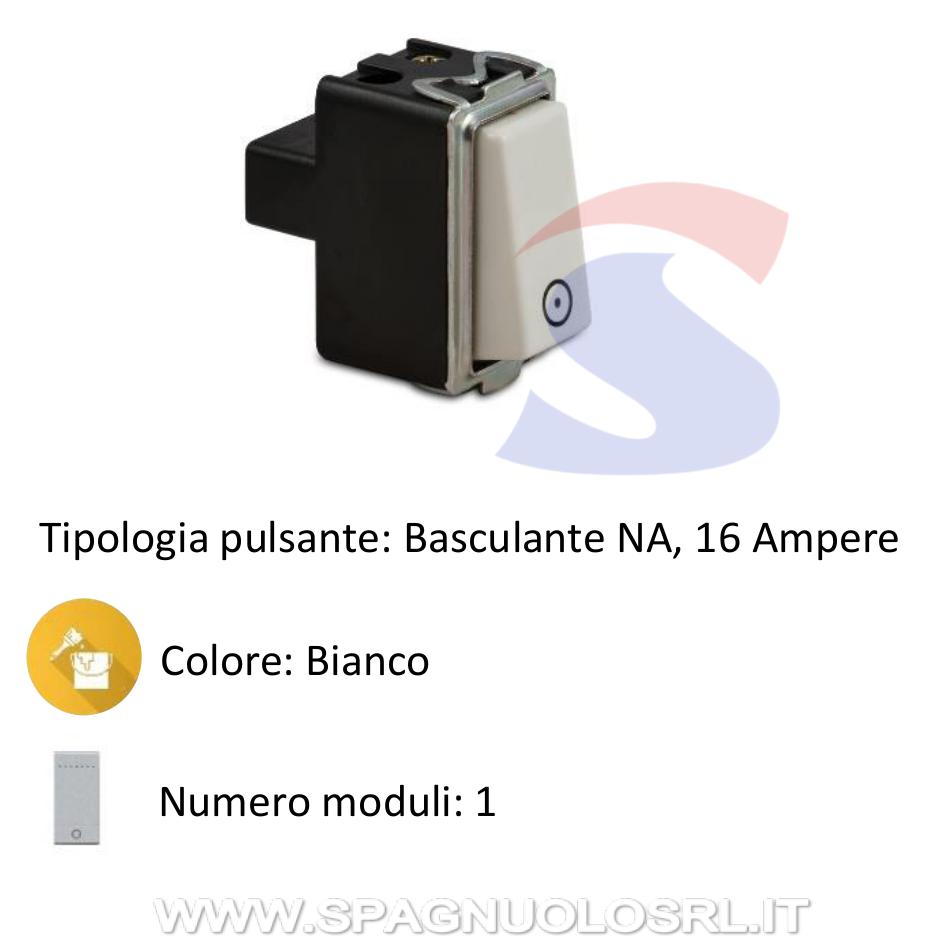 Pulsante serie "16000" basculante NA 16 A, Bianco - MASTER 16002