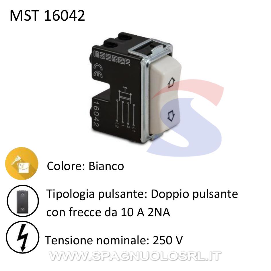 Doppio pulsante con frecce da 10 A serie "16000", Bianco - MASTER 16042