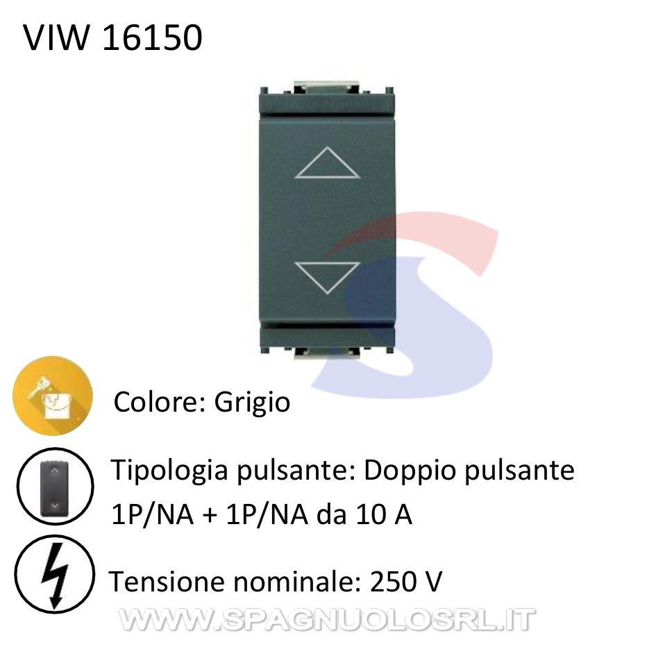 Doppio pulsante da 10 A serie "Idea", Grigio - VIMAR 16150