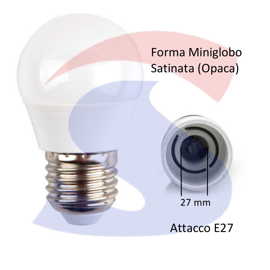 Lampadina LED Chip Samsung E27 5,5 W Miniglobo 6.400 K - VTAC 176