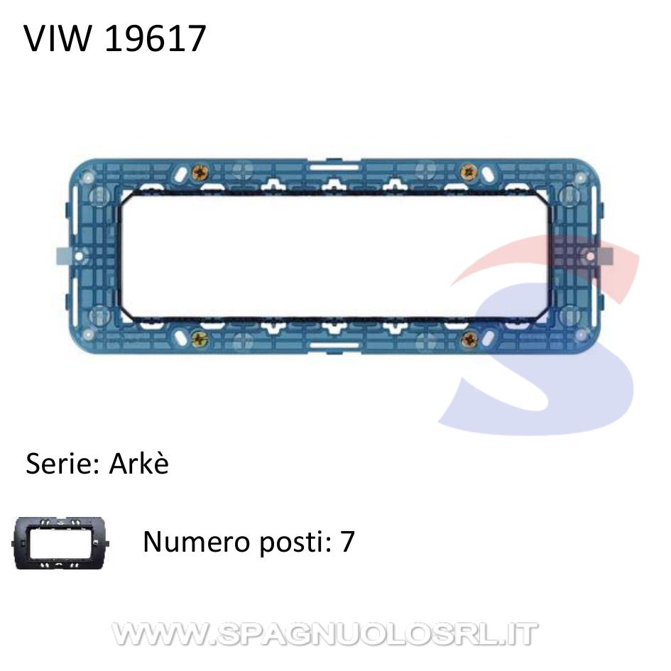 Supporto Vimar 7 moduli con viti serie "Arkè" - VIMAR 19617