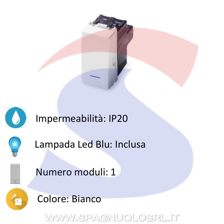 Interruttore serie "MIX" 1P 16 A, 250 V Bianco, illuminato - MASTER 21000-5