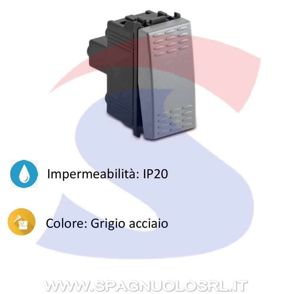 Invertitore serie "STEEL" 16 A, 250 V Grigio acciaio - MASTER 33004