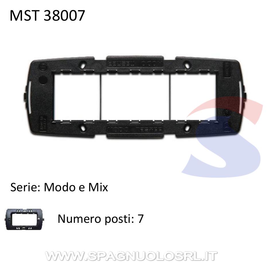 Supporto 7 moduli con viti serie "Modo" e "Mix" - MASTER 38007