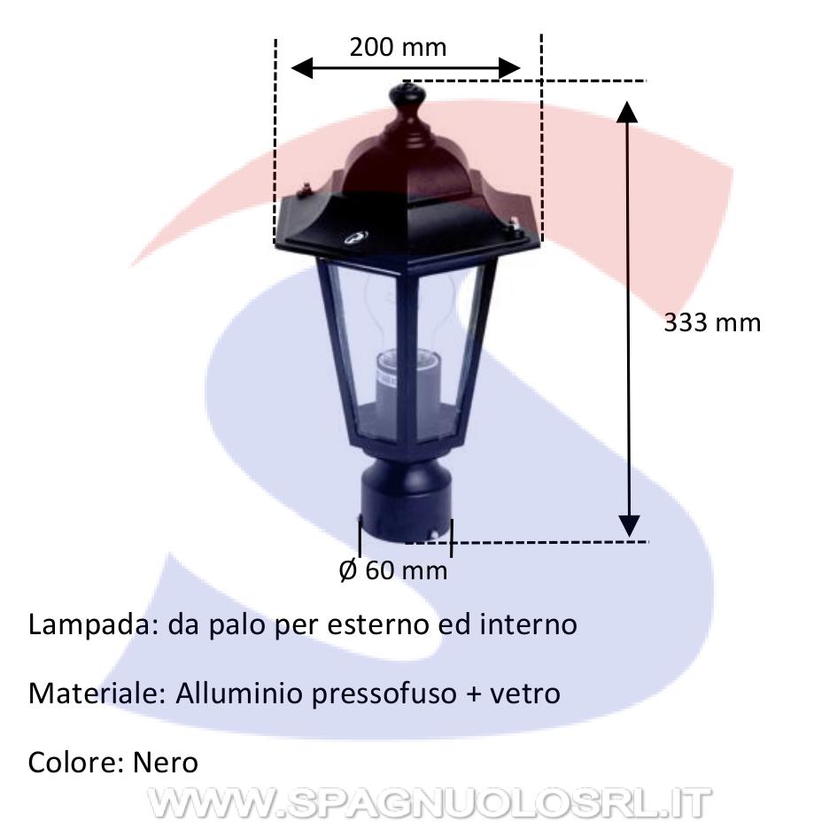 Portalampada da Giardino da muro attacco E27 - POLIPLAST 400414N/60