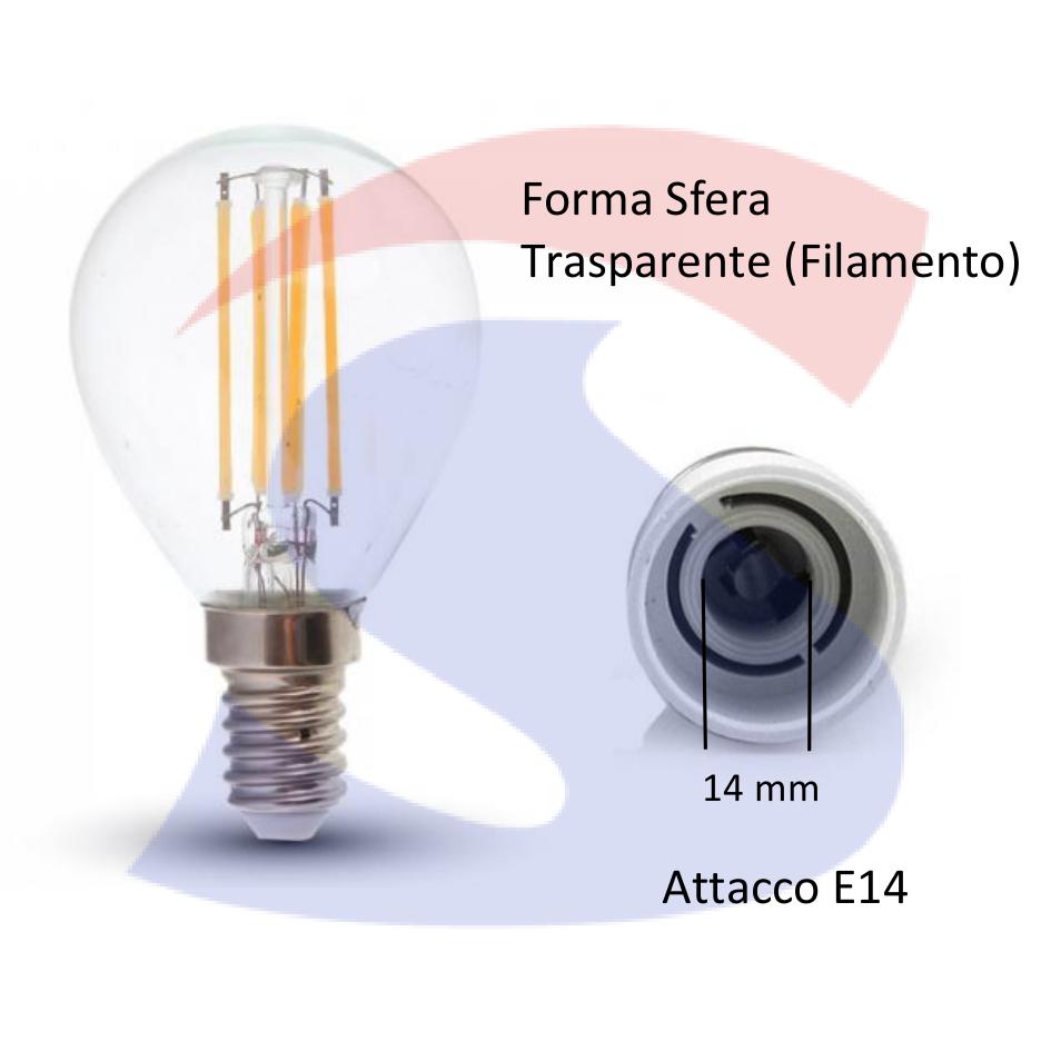Lampadina LED E14 4 W Sfera 4.500 K - VTAC 4425