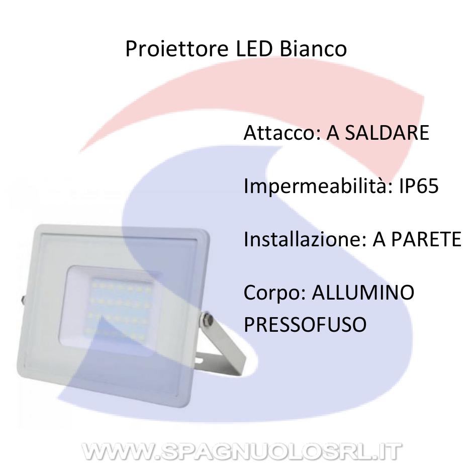 Proiettore Bianco da Esterno 20W Luce Naturale 4000° - VTAC 10018