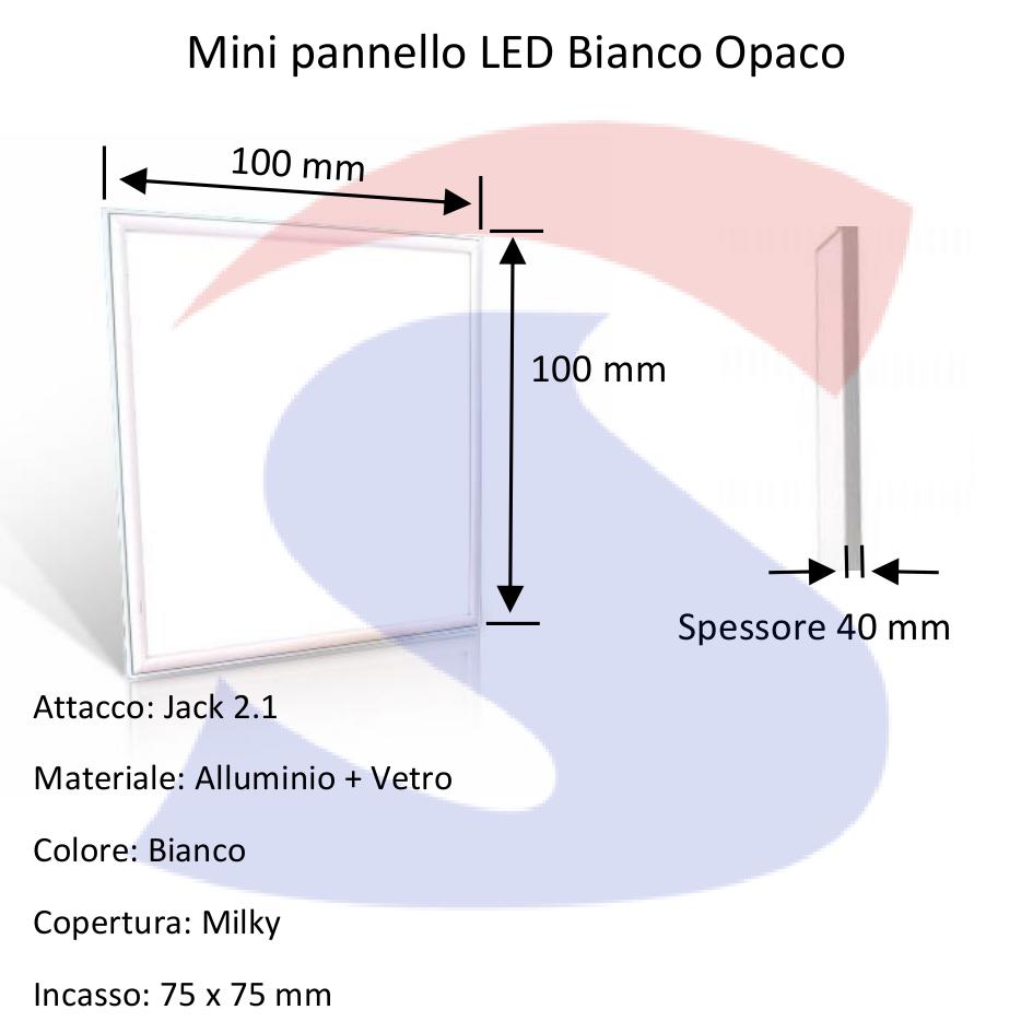 Pannello LED Quadrato da incasso potenza 6 W - VTAC 4737