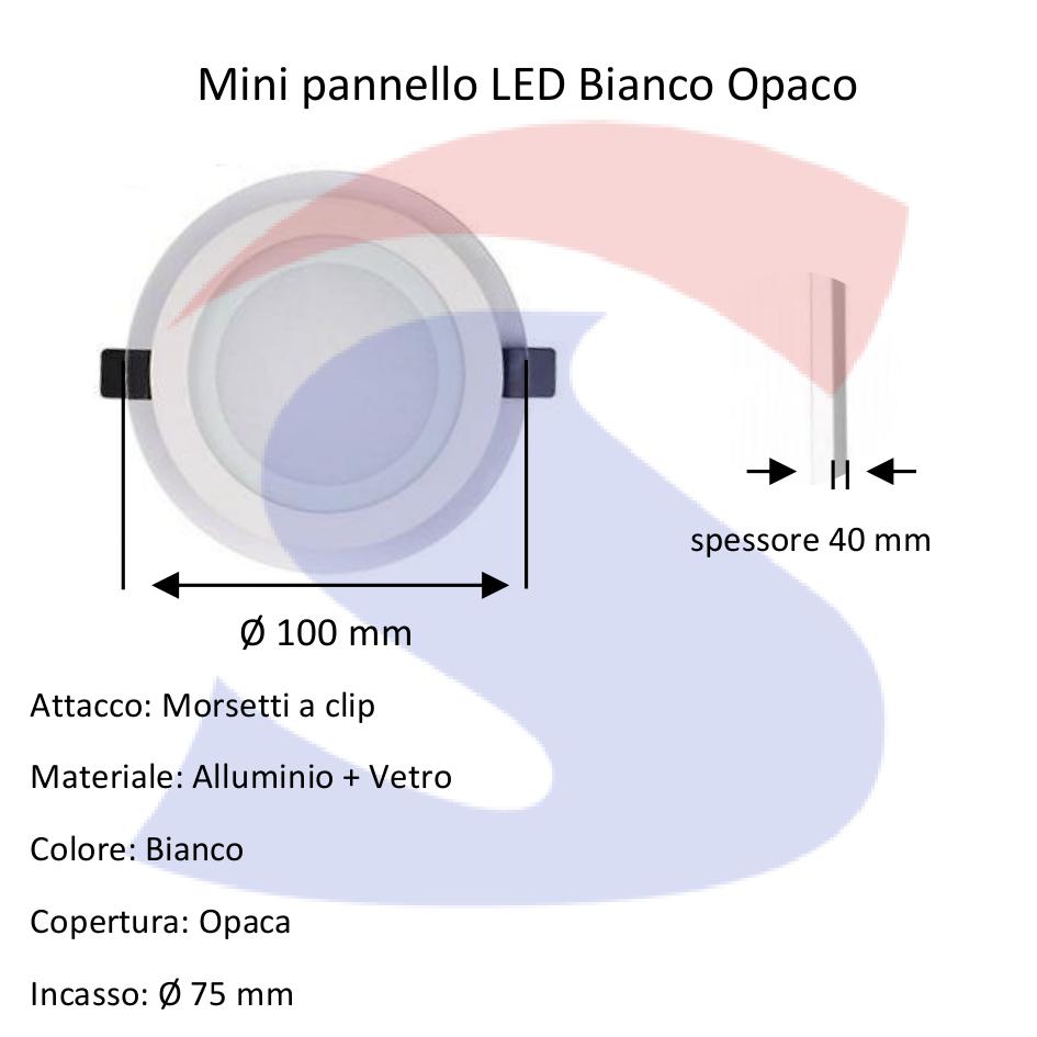 Pannello LED Rotondo da incasso potenza 6 W - VTAC 4740