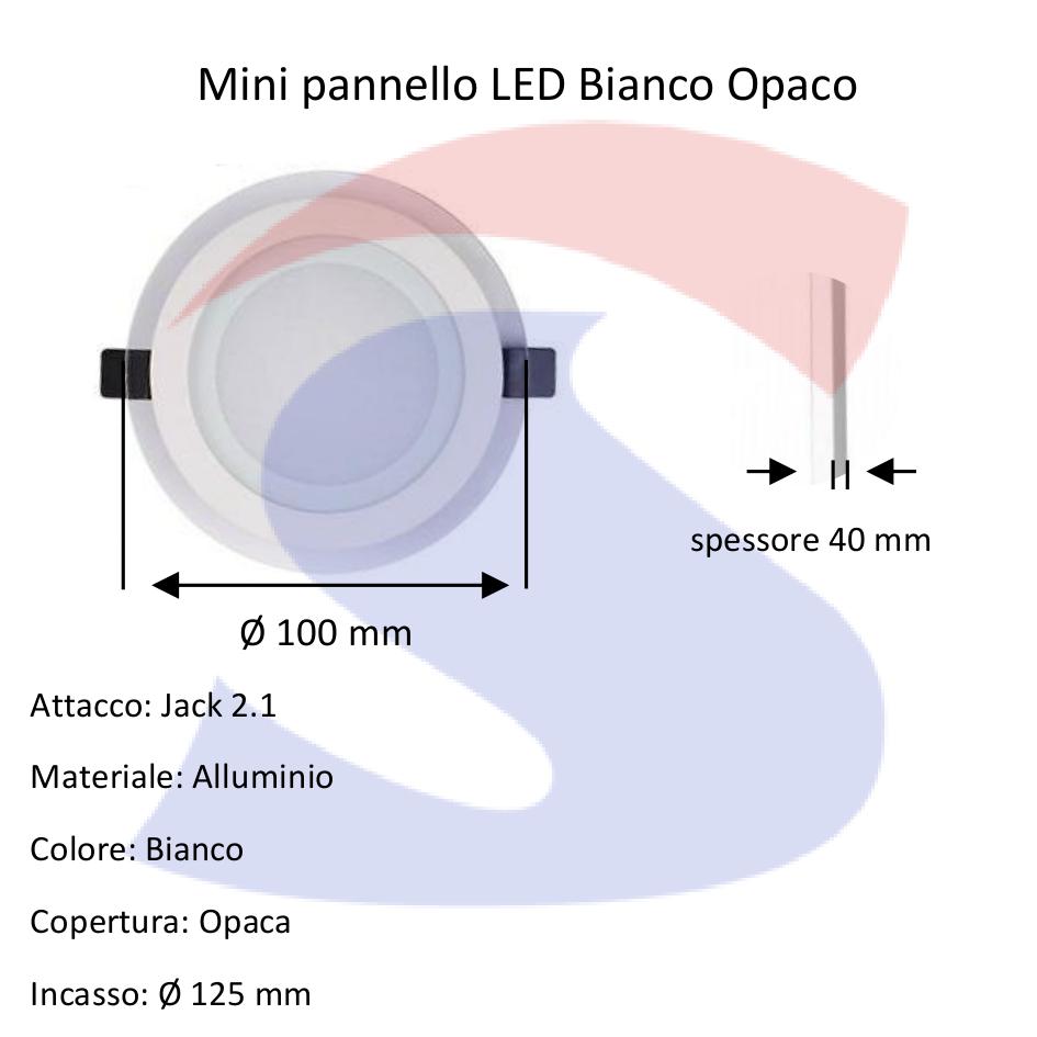 Pannello LED Rotondo da incasso potenza 8 W - VTAC 4822