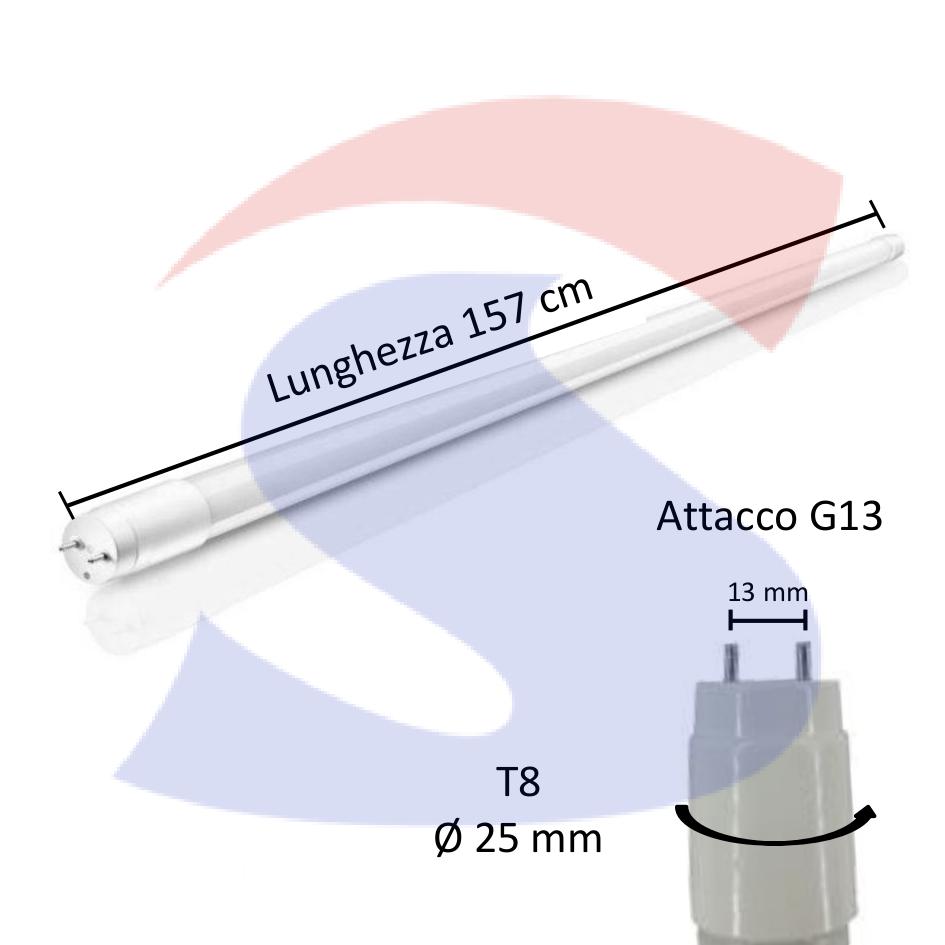 Tubo LED G13 24W 6500K 1570 mm - BEGHELLI 56235