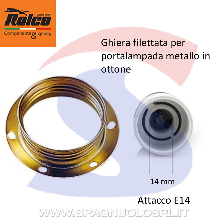 Ghiera Filettata per Portalampada con attacco E14 - RELCO 5844