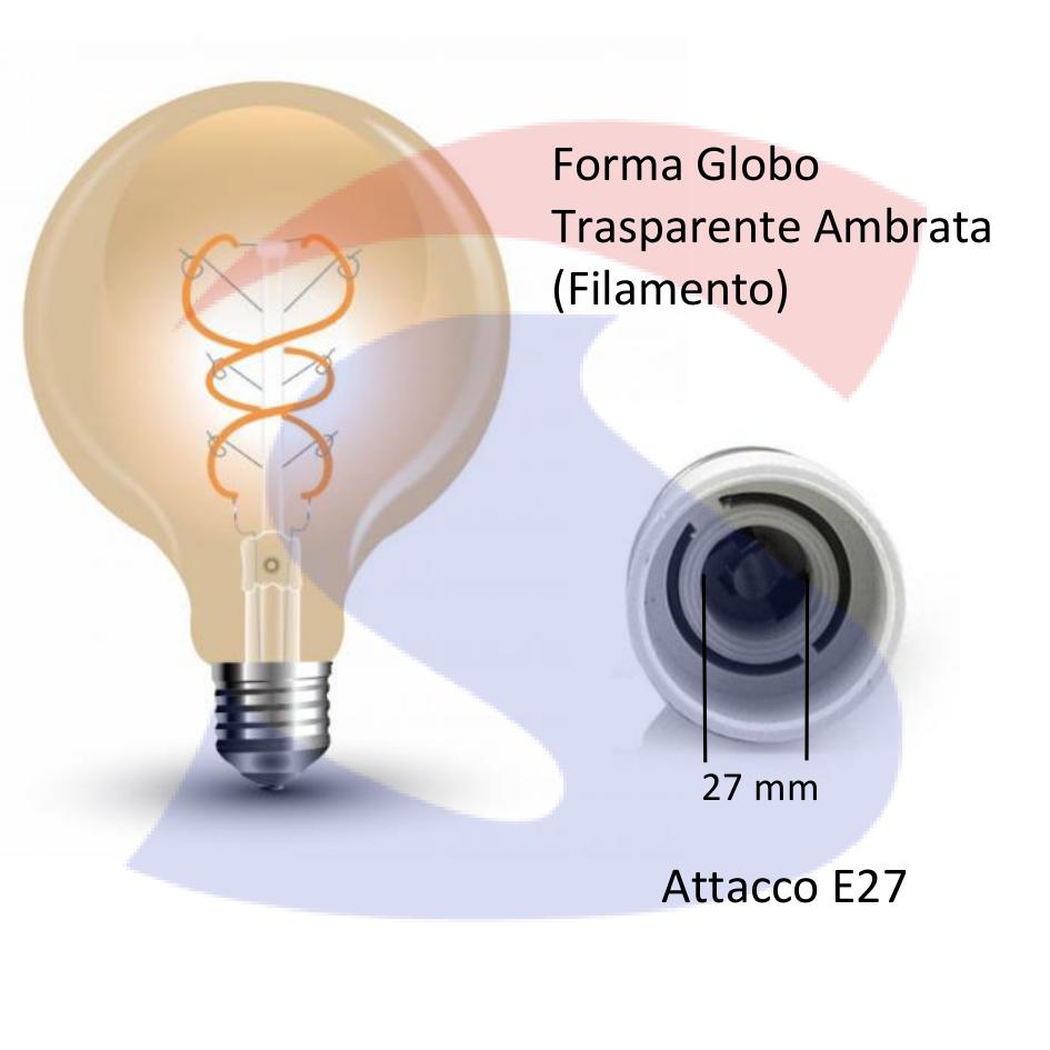Lampadina LED E27 5 W Globo 2.200 K - VTAC 7415