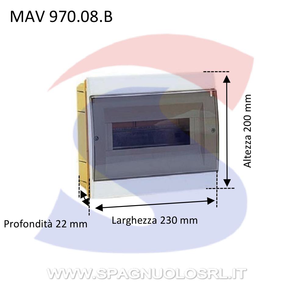 Centralino modulare da incasso 230x200x22 6/10 moduli - MARLANVIL 970.08.B