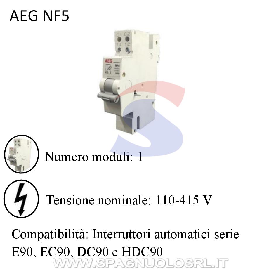 Sganciatore di apertura a lancio di corrente 110-415V - AEG TELEL-2/ANN