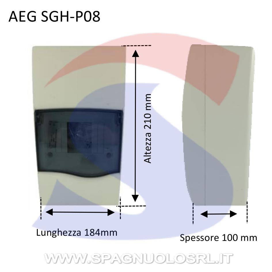 Centralino modulare da esterno 184x210x100 mm 8 moduli - AEG SGH-P08