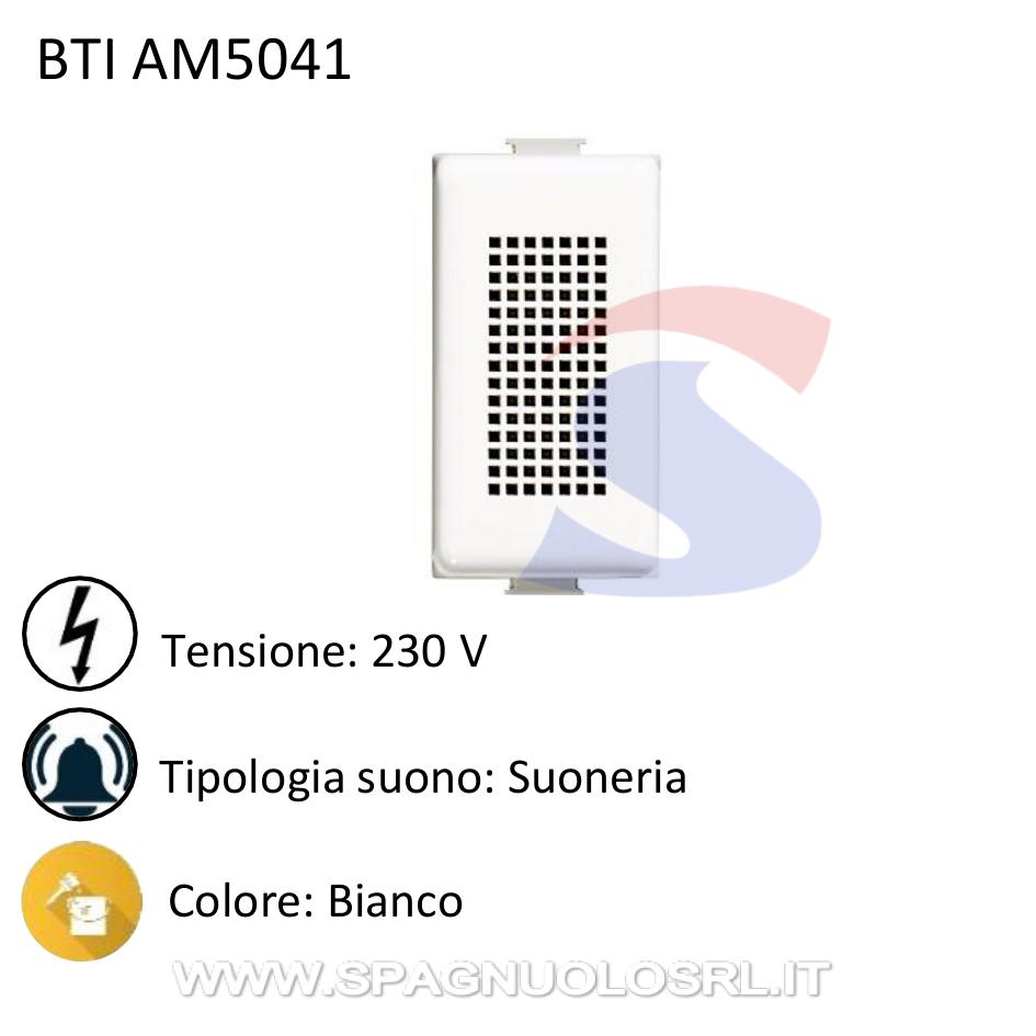 Suoneria in bronzo serie "Matix" 230 V, Bianco - BTICINO AM5041