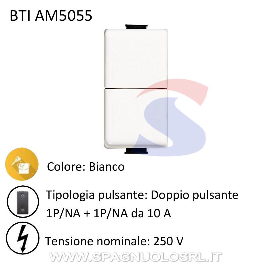 Doppio pulsante da 10 A serie "Matix", Bianco - BTICINO AM5055