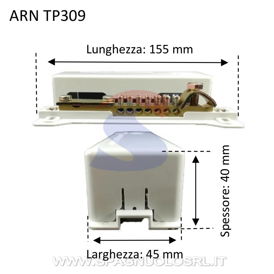 Morsettiera di terra per collegamenti equipotenziali 10 fori - ARNOCANALI TP309