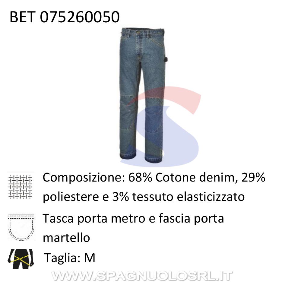 Jeans da lavoro elasticizzati Slim fit Taglia M, Blu - BETA 075260050