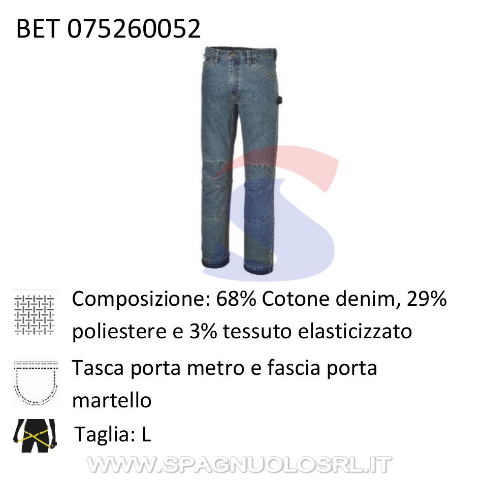 Jeans da lavoro elasticizzati Slim fit Taglia L, Blu - BETA 075260052