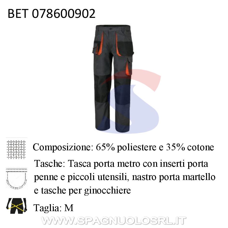 Pantalone leggero da lavoro 180 gr Taglia M, Grigio - BETA 078600902