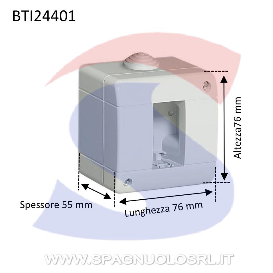 Cassetta portafrutti da esterno 76x76x55 mm 1 posto - BTICINO 24401