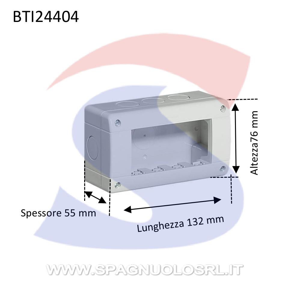 Cassetta portafrutti da esterno 132x76x55 mm 4 posti - BTICINO 24404