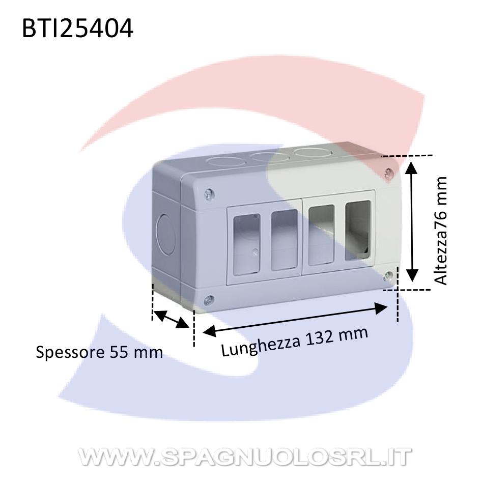 Cassetta portafrutti da esterno 132x76x55 mm 4 posti - BTICINO 25404