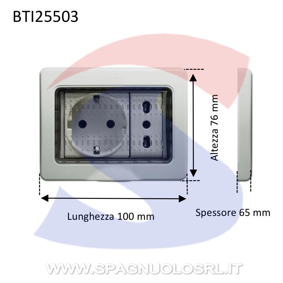 Cassetta portafrutti da esterno 100x76x65 mm 3 posti - BTICINO 25503