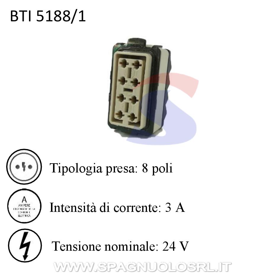 Connettore 8 poli 24 V 3 A serie Magic - BTICINO 5188/1