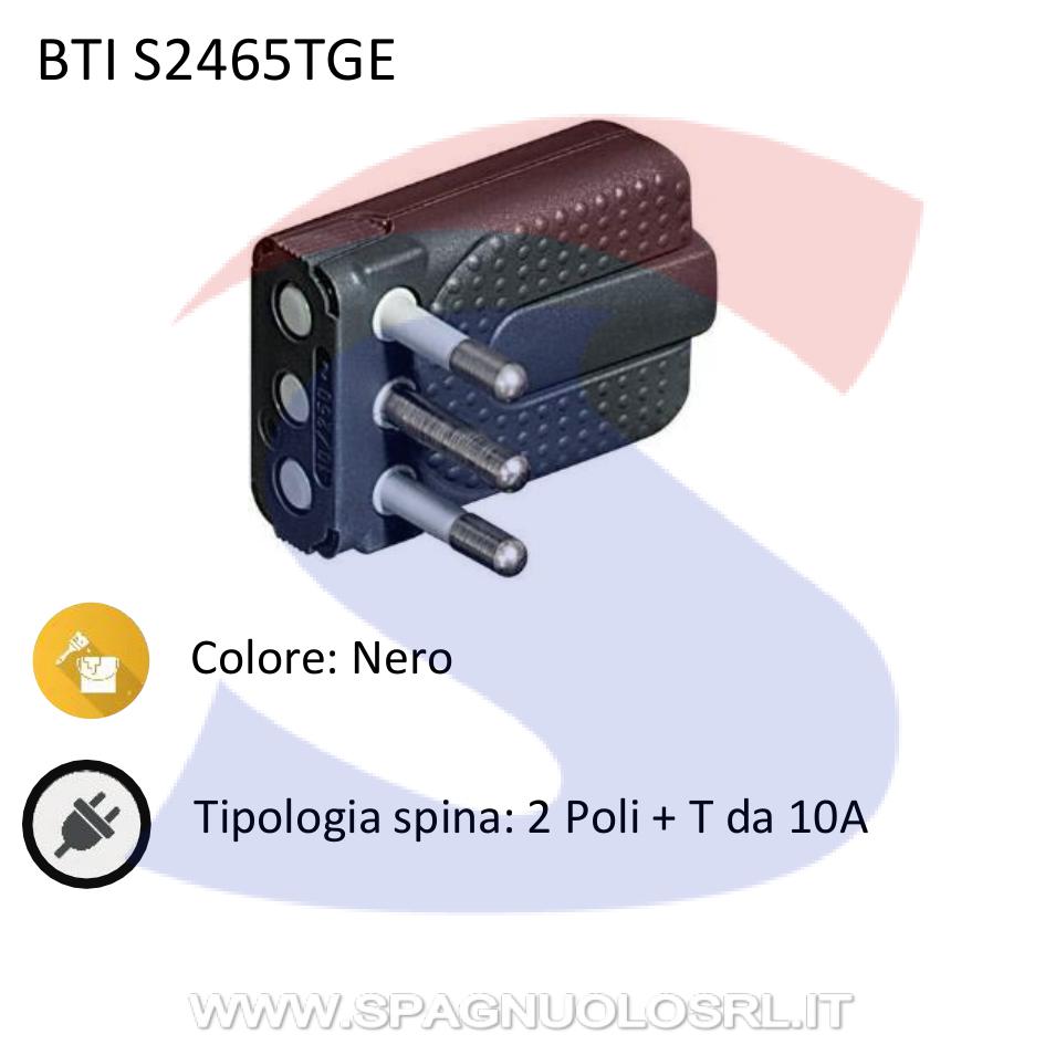 Spina Bticino Corner 2 Poli+T 10 A salvaspazio - BTICINO S2465TGE