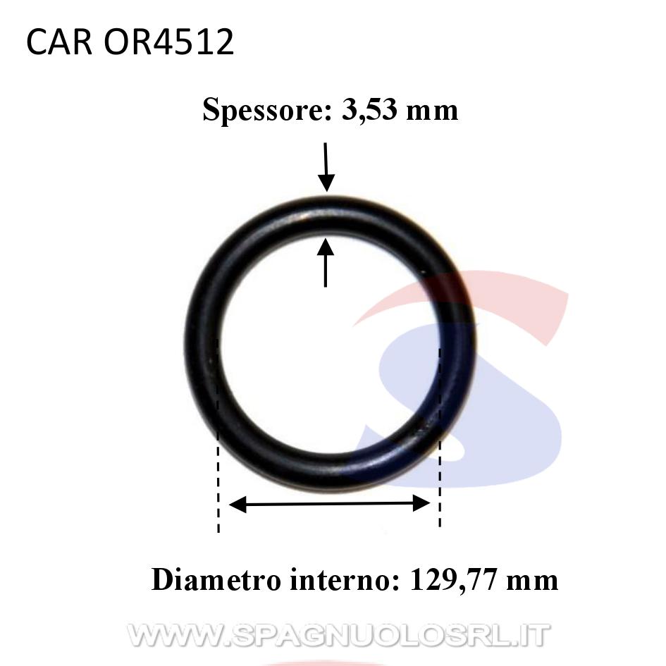 O-ring in gomma nitrilica con Ø 129,77 mm e spessore 3,53 mm - CAR OR4512