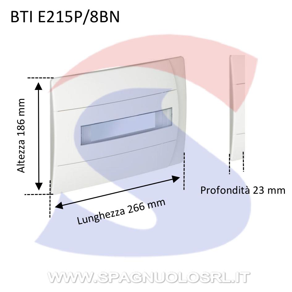 Frontalino in resina termoplastica 8 moduli bianco RAL 9003 - BTICINO E215P/8BN