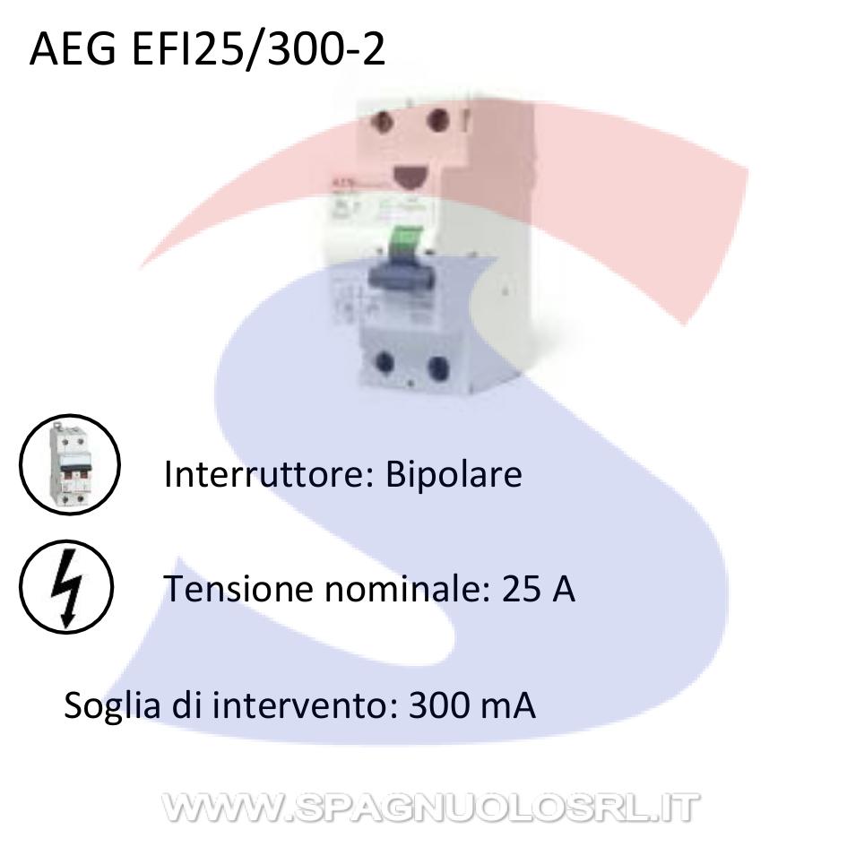 Interruttore differenziale puro 25 A serie EFI - AEG EFI25/300-2