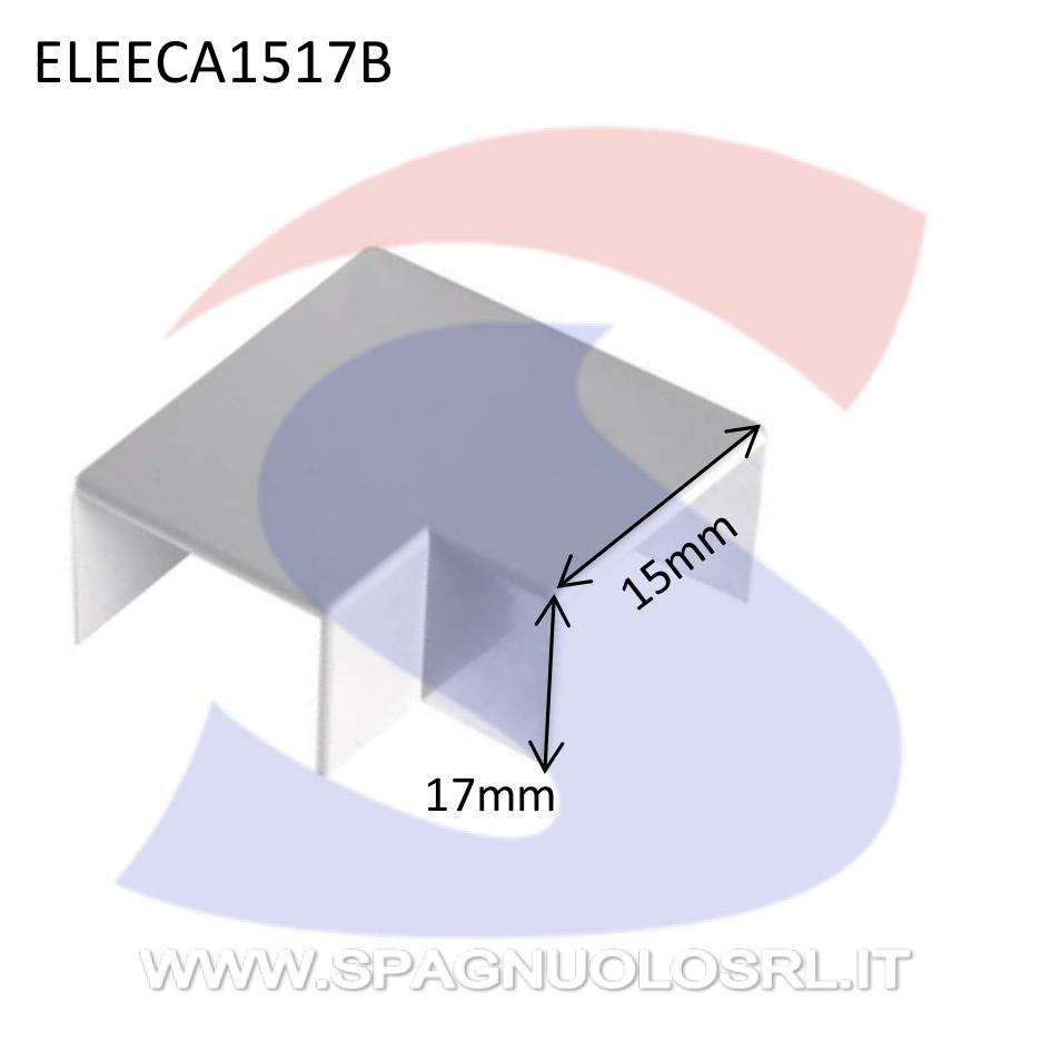 Angolo piano 15x17 Bianco RAL 9001 in PVC - ELETTROCANALI ECAP1517B