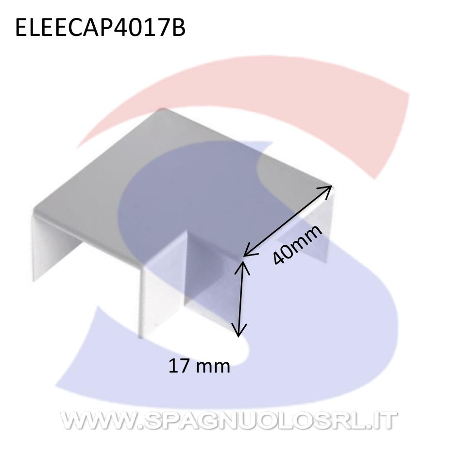 Angolo piano 40X17 Bianco RAL 9001 in PVC - ELETTROCANALI ECAP4017B