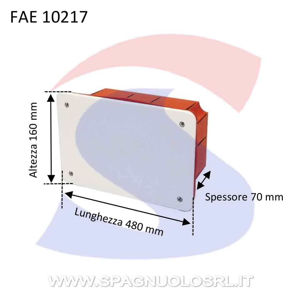Cassetta di derivazione da incasso 480x160x70 9 moduli - FAEG 10217