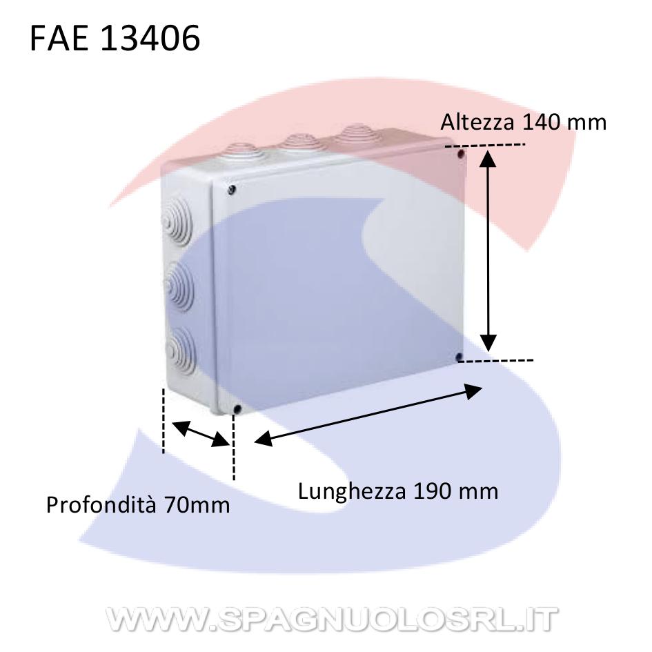 Cassetta di derivazione stagna 190x140X70 mm - FAEG 13406
