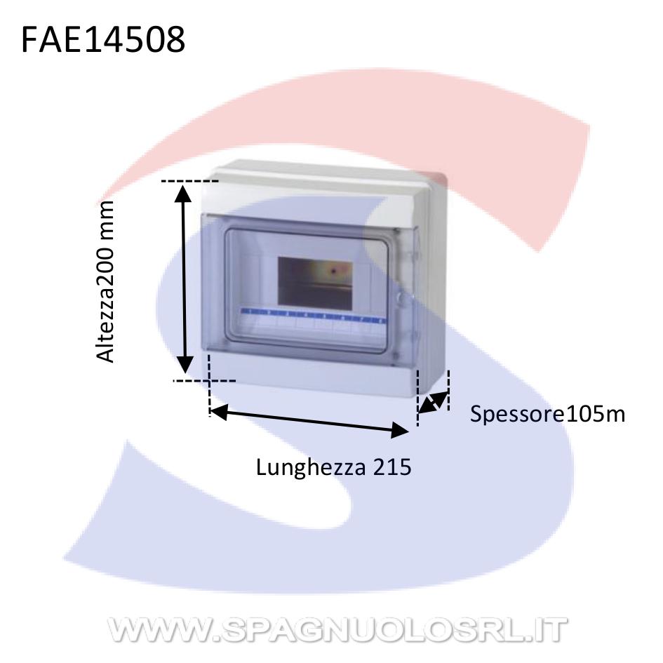 Centralino modulare da esterno 215X200x105 mm 4/8 moduli - FAEG 14508