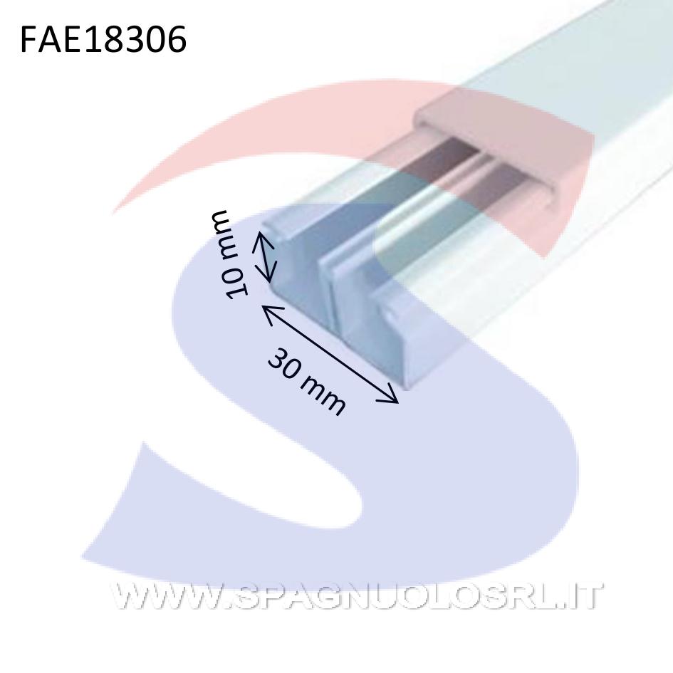 Canale portacavi 30 x 10 mm Bianco RAL 9010 - FAEG 18306